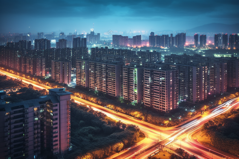 夜晚城市夜景建筑灯光繁华,高清,摄影图,摄影图片,图片大全,摄影图免费下载